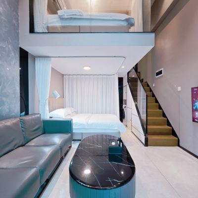 家庭親子Loft三床房兩居室（冰箱+烘乾洗衣機） 希帕行政公寓（深圳福田會展中心店）優惠