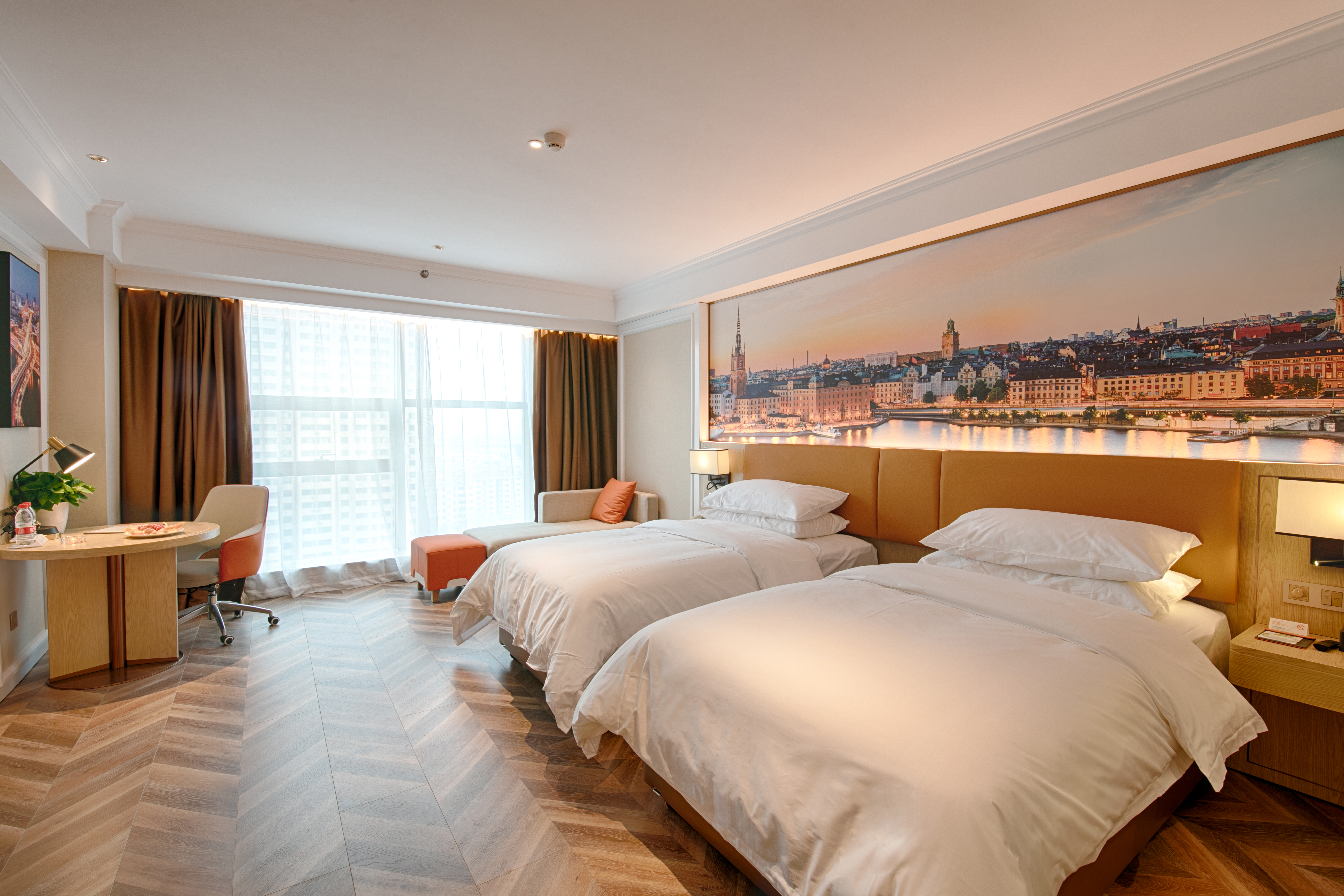 豪华双床房【手机投屏+深睡床品+落地窗】