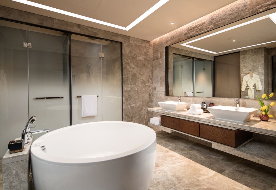 单卧套房（超大床+1间卧室带起居室和客厅+海湾景观）