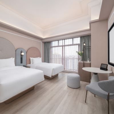 嘉賓雙床房（電視投屏、電動窗簾） 廣州天河體育中心美居酒店優惠