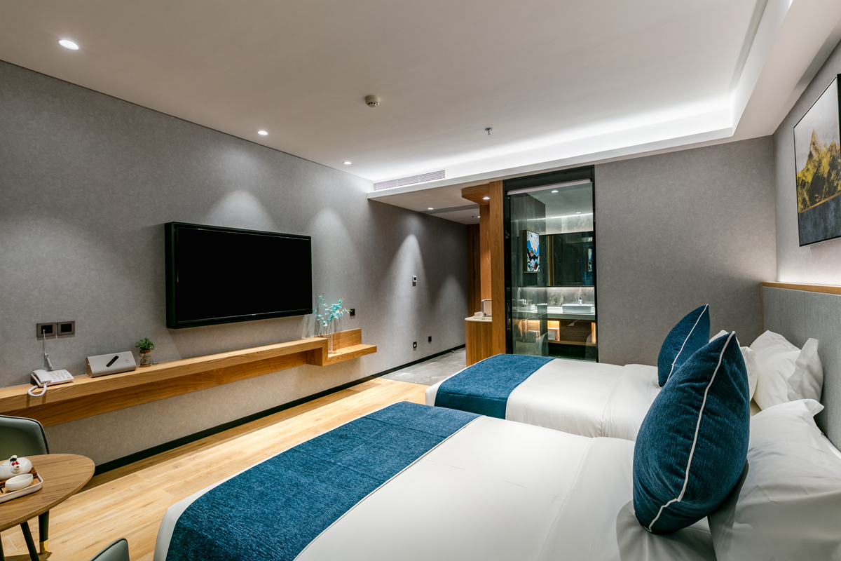 Pu'er Yuejing Hotel (Tea City Simao Airport Center)悦·精选双床房-品质舒睡+慕斯床垫