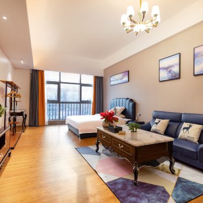 河景｜歐·STYLE大床房（高層環景） 摩爾斯國際公寓（珠海中安廣場店）優惠