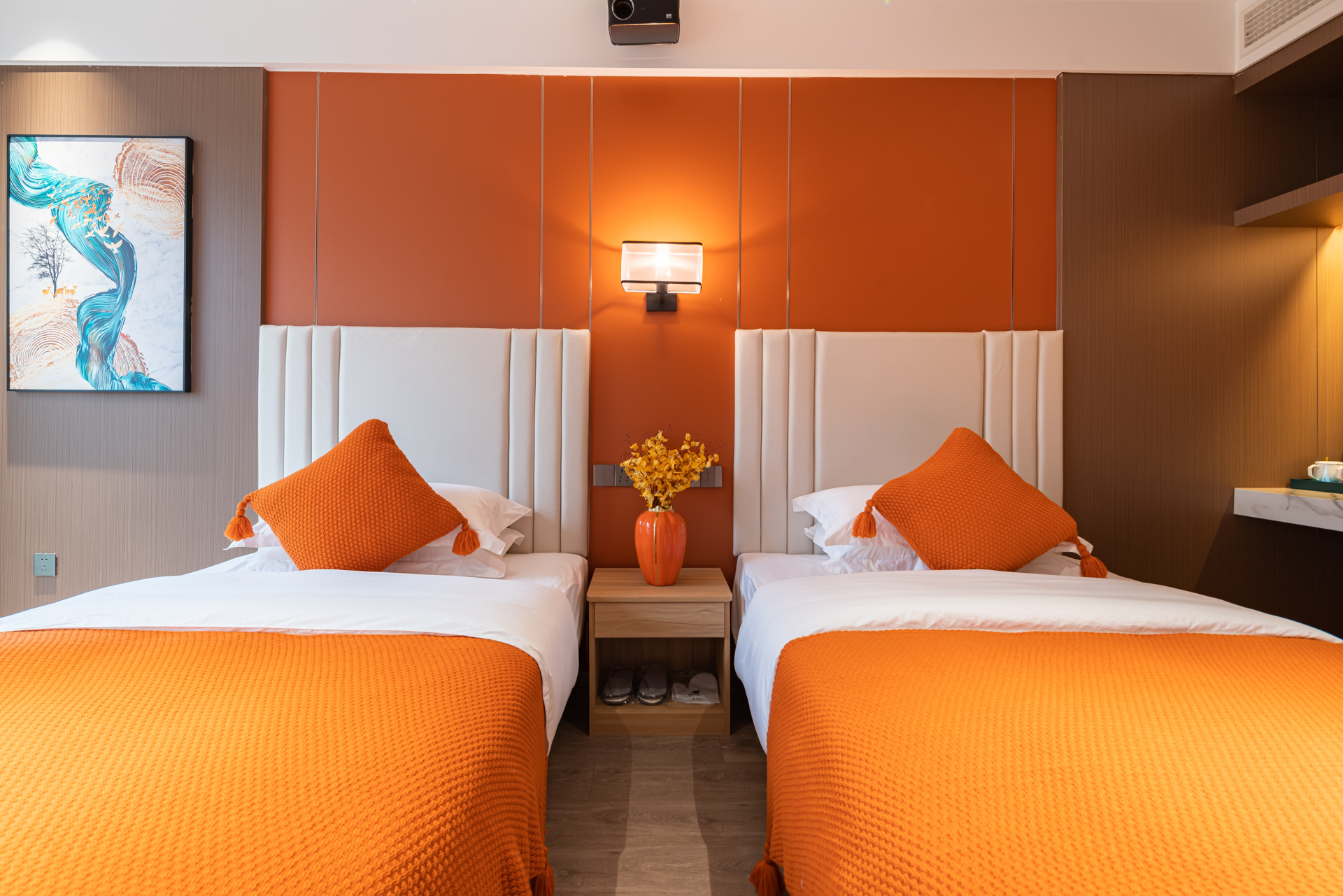 梦蝶 ·影音双床房（空调-网红打卡-山野景观--棋牌娱乐）