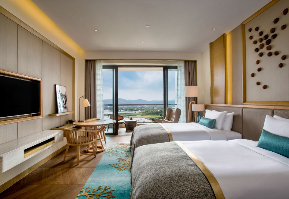 高级园景双床房