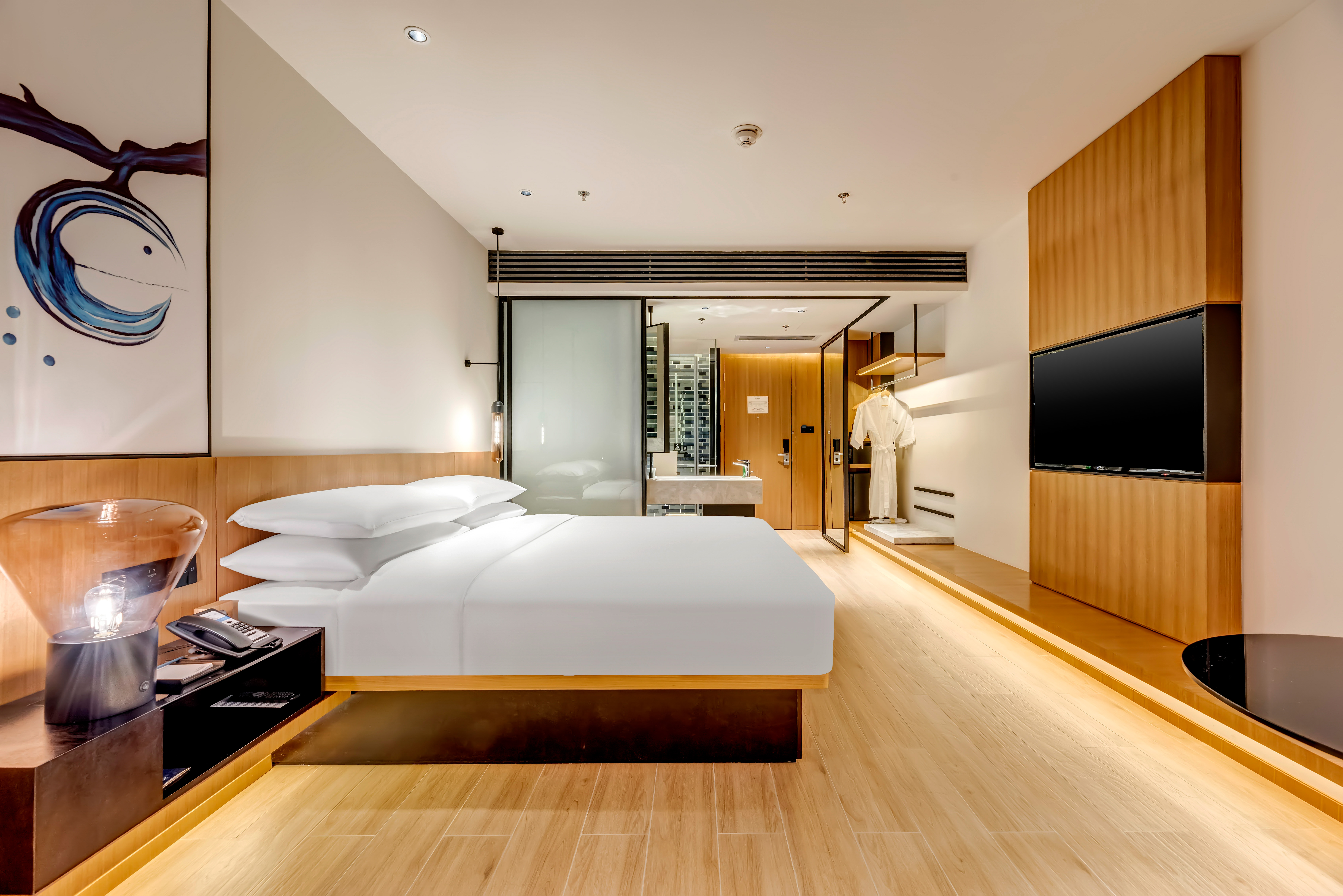 高级大床房（舒达Serta床垫、华夫格Waffle床品、华夫格Waffle浴袍、冰箱）