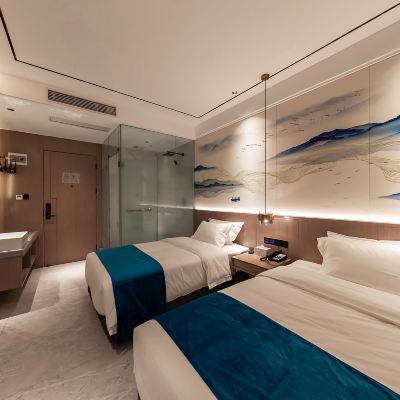 高級雙床房（新風系統+飯店提供自助洗衣房） 萊卡登飯店（深圳福田口岸沙尾地鐵站店）優惠