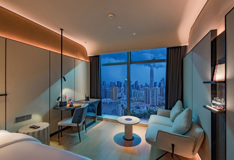 ICON LAB Hotel Shenzhen FutianSkyline City View Twin Bed Room