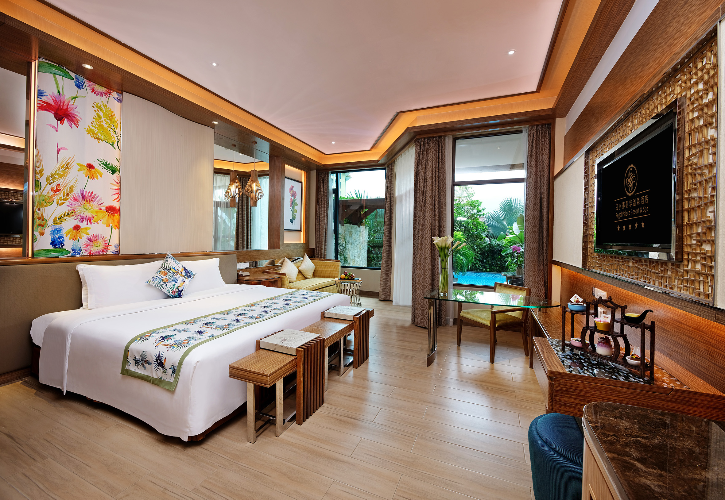 Regal Palace Hot Spring Hotel Guangzhou亲水温泉房-私家泡池-连接泳道-独立浴缸-私家花园