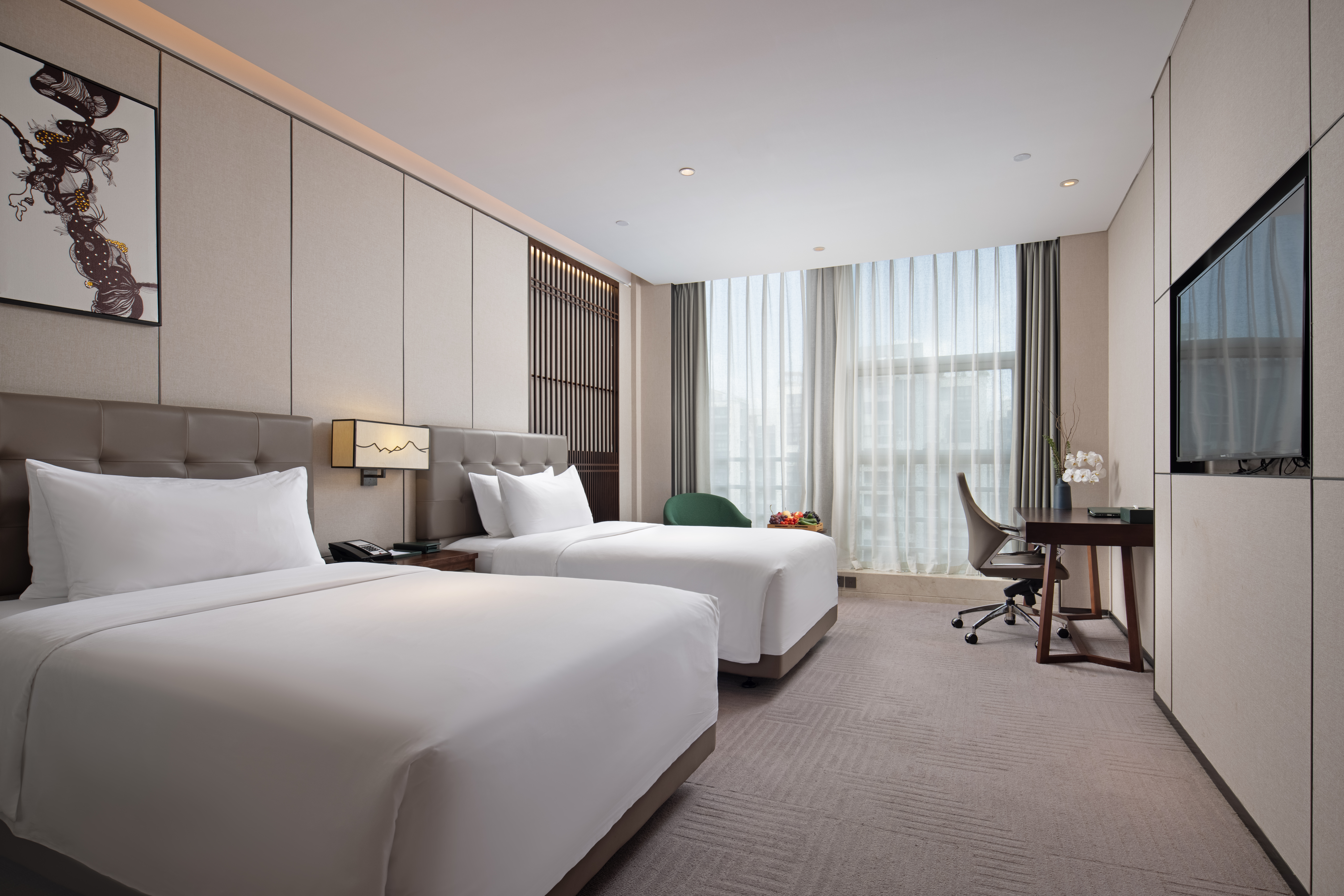 豪華雙床房（商務辦公桌+助眠床墊+休憩時光）