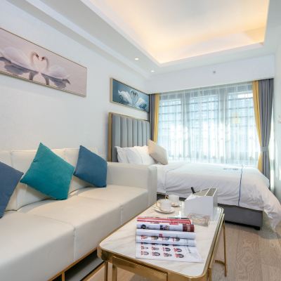 典雅輕奢大床房（洗衣機+冰箱+烘乾） 鉑斯登行政公寓（深圳大學城塘朗地鐵站店）優惠