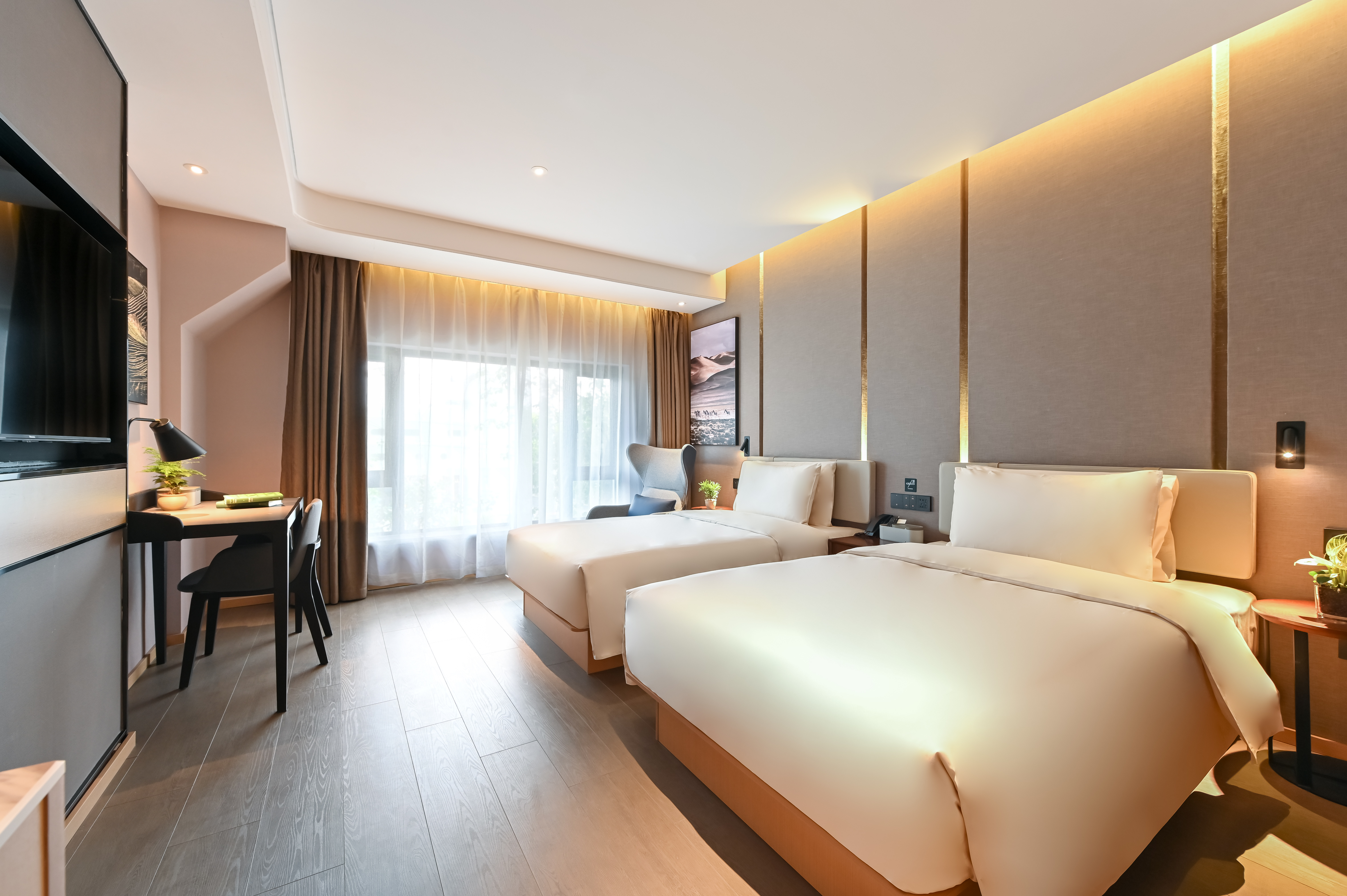 高级双床房（普兰特床垫+裸棉床品+亚朵记忆枕+手机投屏）