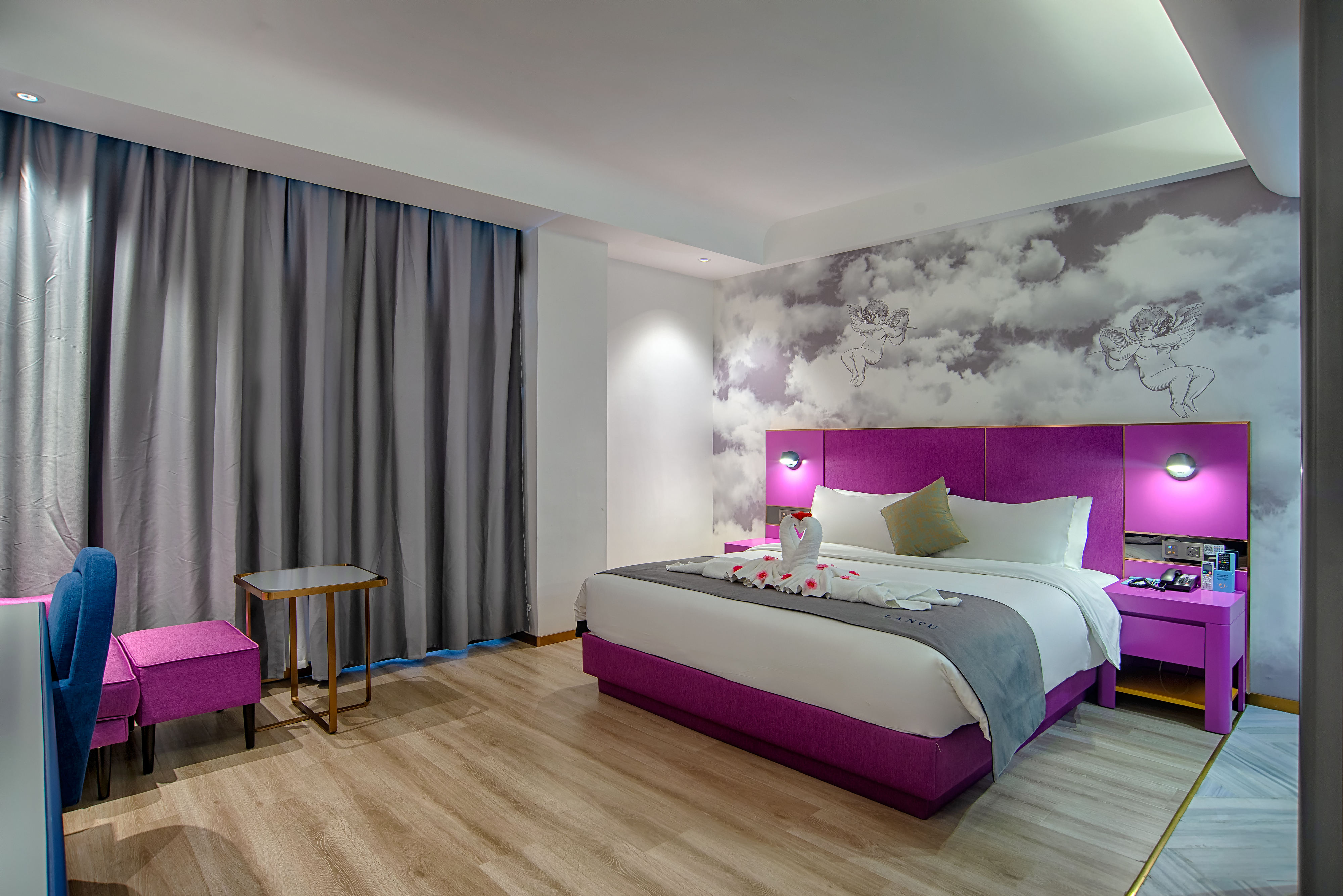 兰锦尊贵大床房- 全屋智能语音控制+金可儿床垫+小冰箱