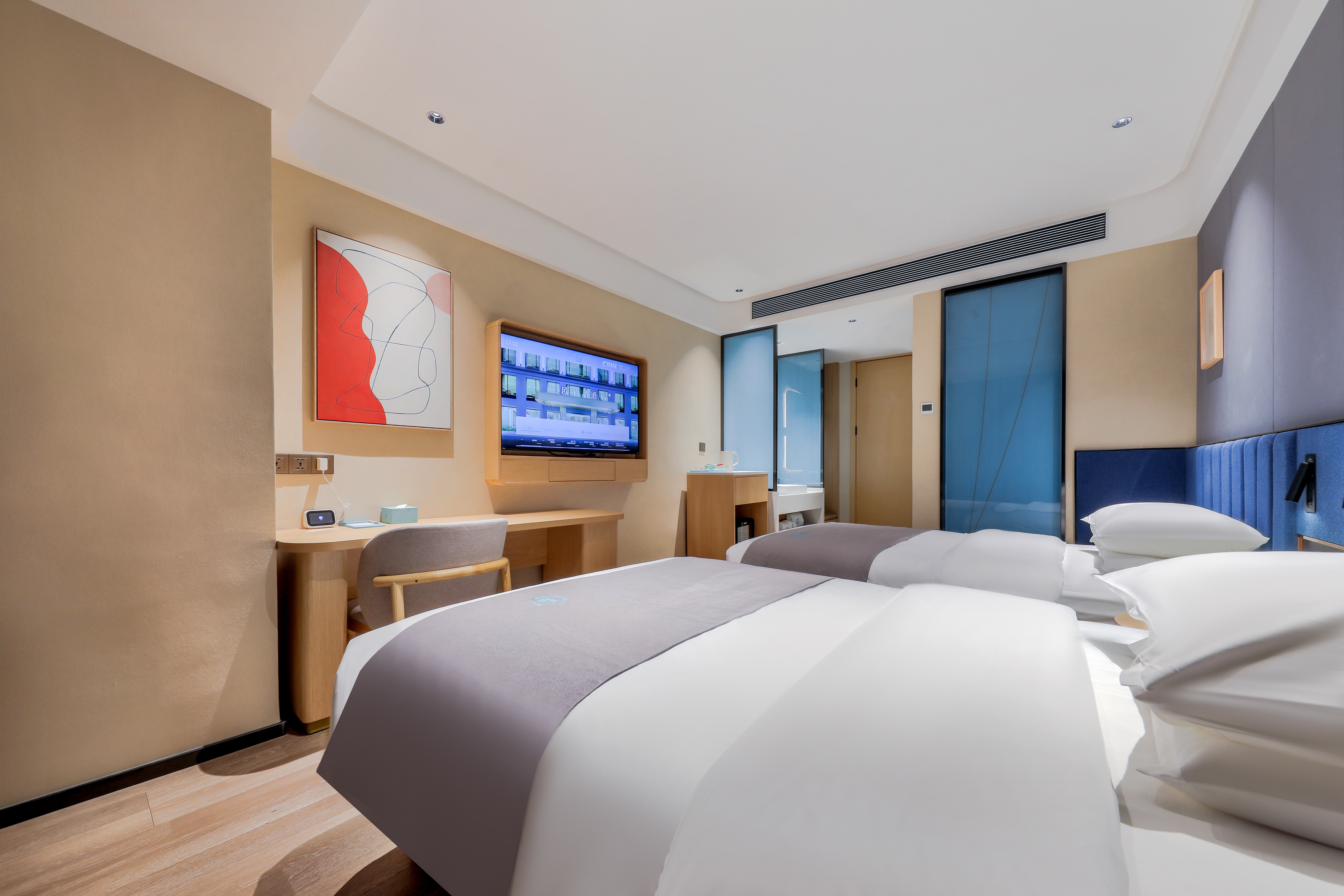 智享·奢华双床房（全屋智能+乳胶床垫+冰箱）