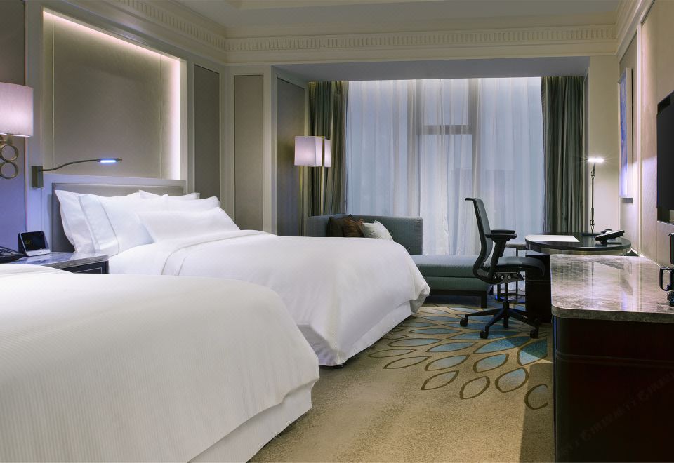 The Westin QingdaoRenewal Room，2 Double Beds, Ocean View, Club Lounge Access, High Floor, 50th Floor And Above, Room