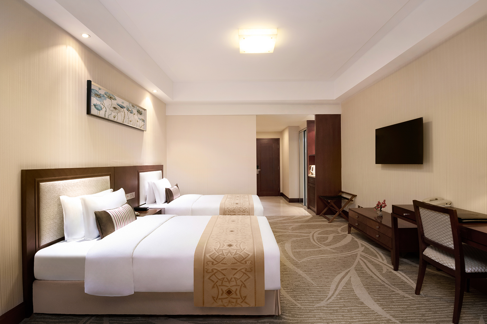 豪华空气清新双床房