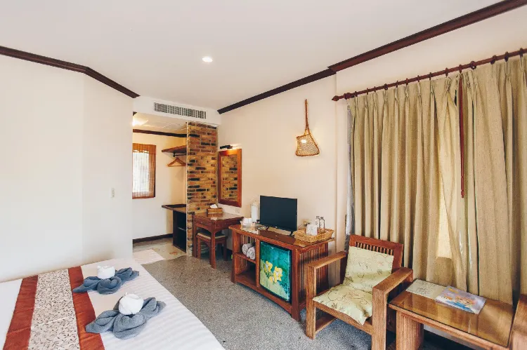 ห้องดีลักซ์ เตียงใหญ่ 1 เตียงหรือเตียงเดี่ยว 2 เตียง