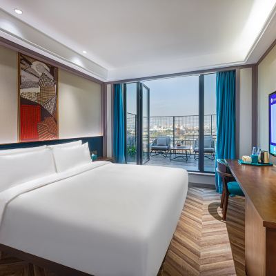 心享豪華大床房【180°姑蘇城景+全景落地窗+私享露台】 蘇州水墨平江漫心府優惠