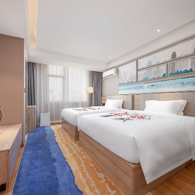 新奢高級雙床房（空氣凈化器+定製舒眠零壓床墊+一級親膚布草+雙層隔音門窗） 新月集（廣州新白雲國際機場直營店）優惠