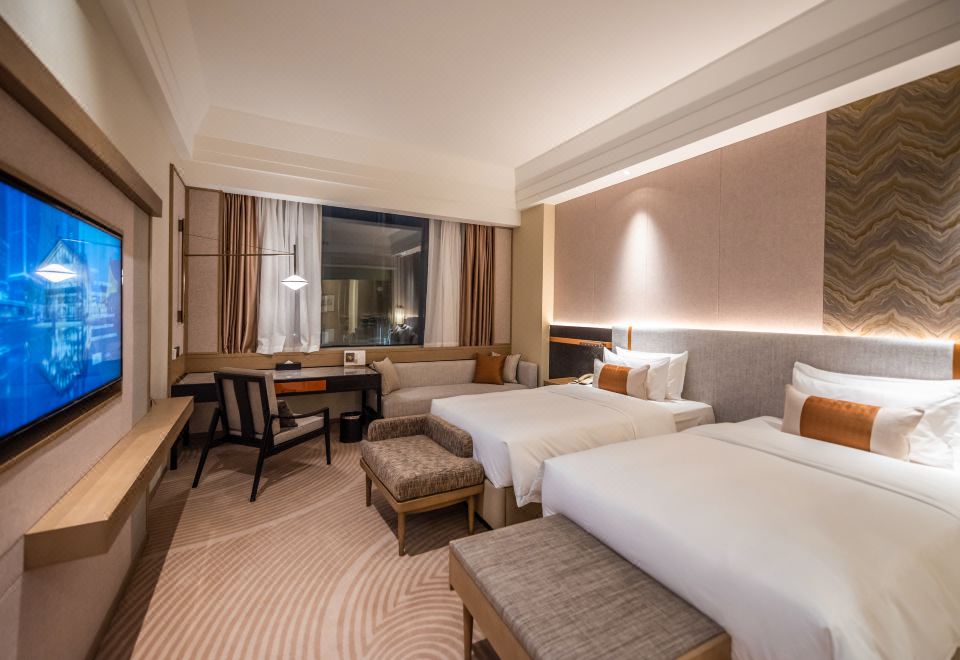 商务楼|商务双床房（电视投屏+护颈枕+德国高端衞浴）