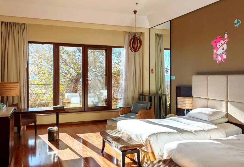 庭院景致双床房（落地窗+小院+浴缸）