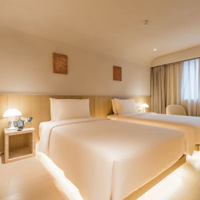 黑膠古典雙床房（手機投屏+小冰箱） 北京國貿CBD亞朵S飯店xFunsCenter優惠