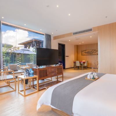 澗雲·茶文化花園觀景特大床房+超大庭院+麻將桌+清新助眠烘茶機 江門邑澗酒店優惠