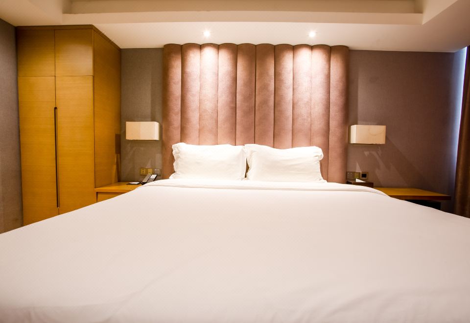 悦雅大床房（休闲办公+智能音响+自动窗帘）