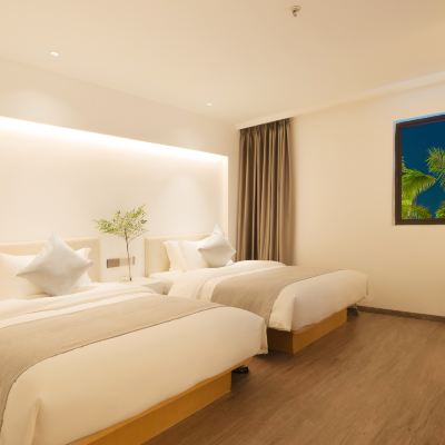 青顏·零壓舒睡雙床房（品牌舒睡床墊+好眠枕+電視投屏） 珠海青麥飯店（拱北口岸富華里店）優惠