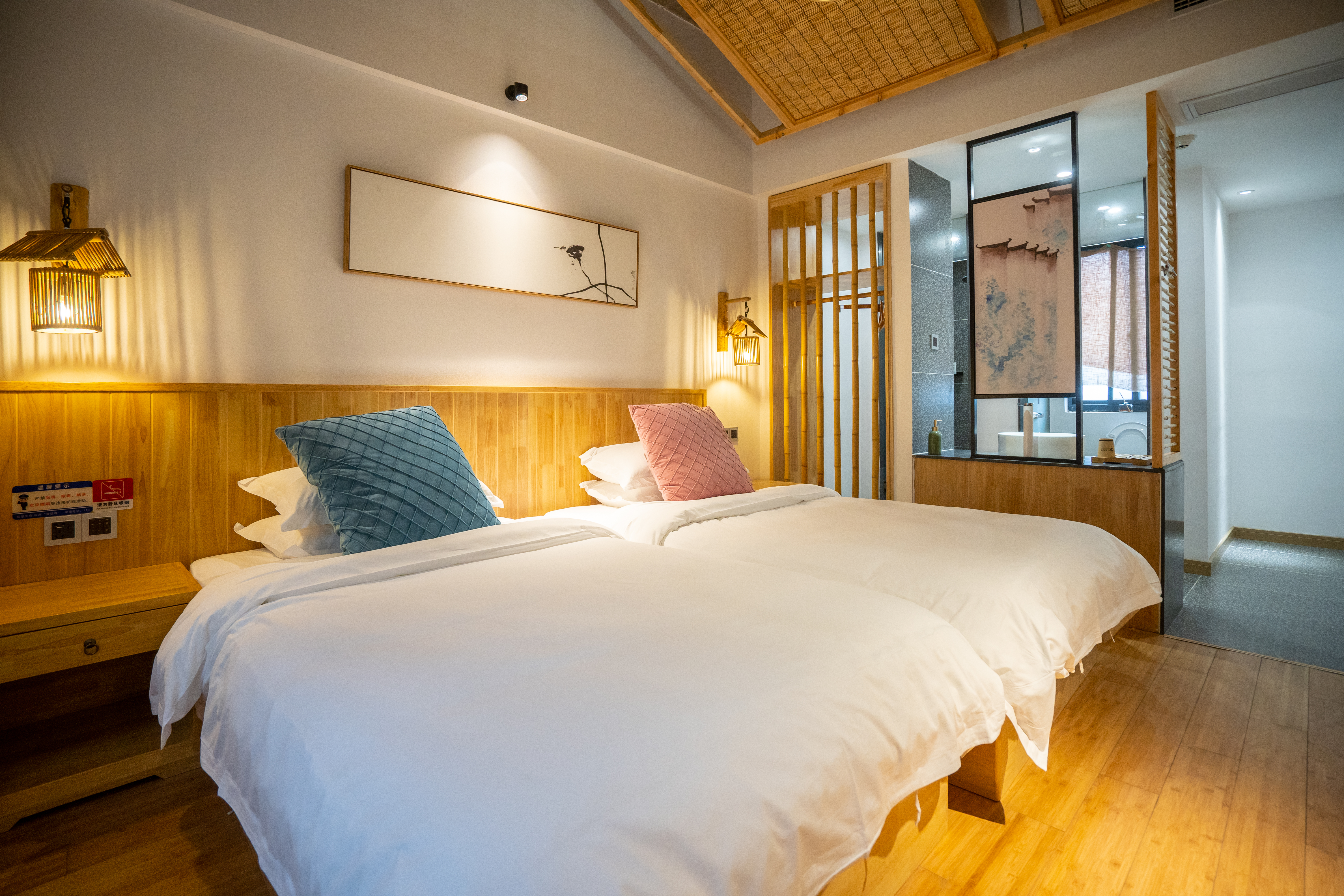 竹景双床房（竹景环绕+温馨床品）