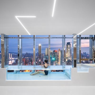 270度半島江景水晶湯池躍層雙卧套房 重慶Indition英迪遜高空酒店優惠