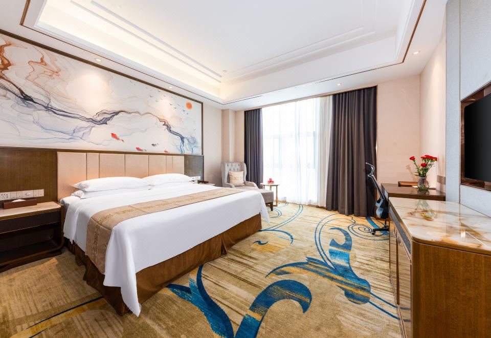 Venus Royal Hotel (Nanning High-speed East Railway Station)Deluxe Double Bed Room (High-Rise Night View Of Yong City + Comfortable Sleep Room)