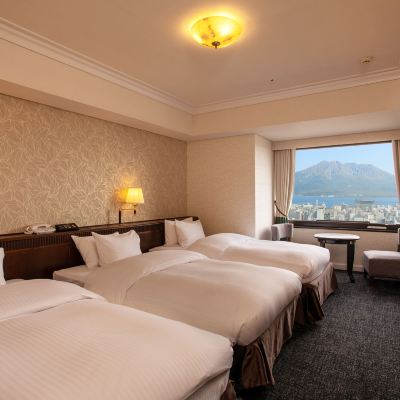 Standard Triple Room with Sakurajima View