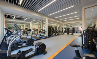 There is a spacious room in the center of the hotel with multiple exercise equipment and an indoor fitness center at The Universal Studios Grand Hotel