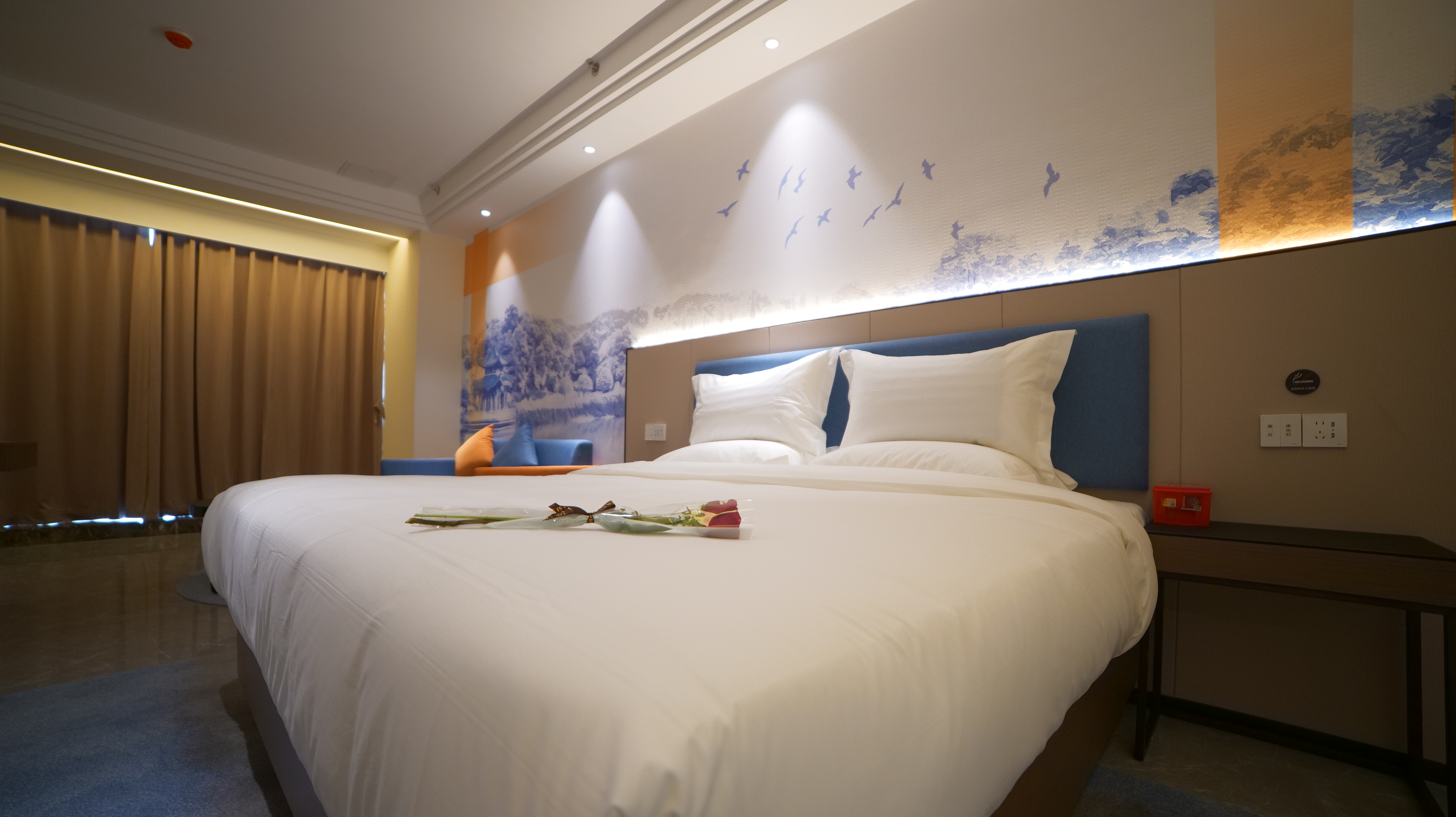 等云·观山高级大床房[高空远眺+都市疗愈+智能投屏]