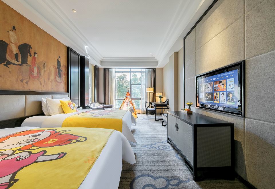 豪華豬豬俠親子雙床房（Wifi投屏+浴缸+mini小冰箱）