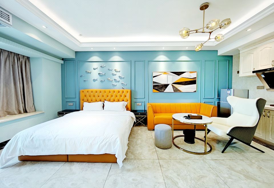 轻奢简约大床房-洗衣机+冰箱+高速吹风机