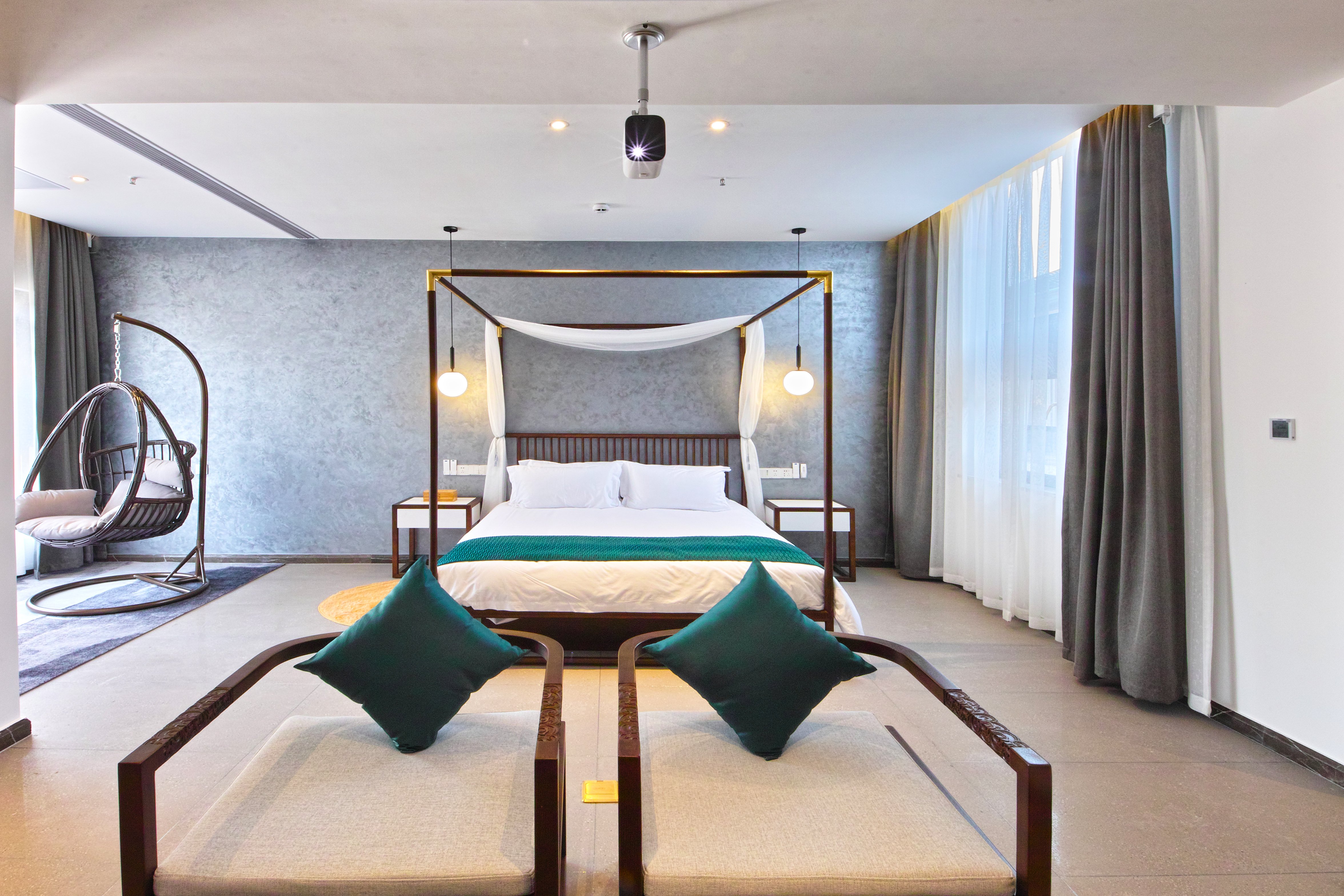 栖悦来·豪华家庭房（超大浴缸、巨幕投影、冰箱）