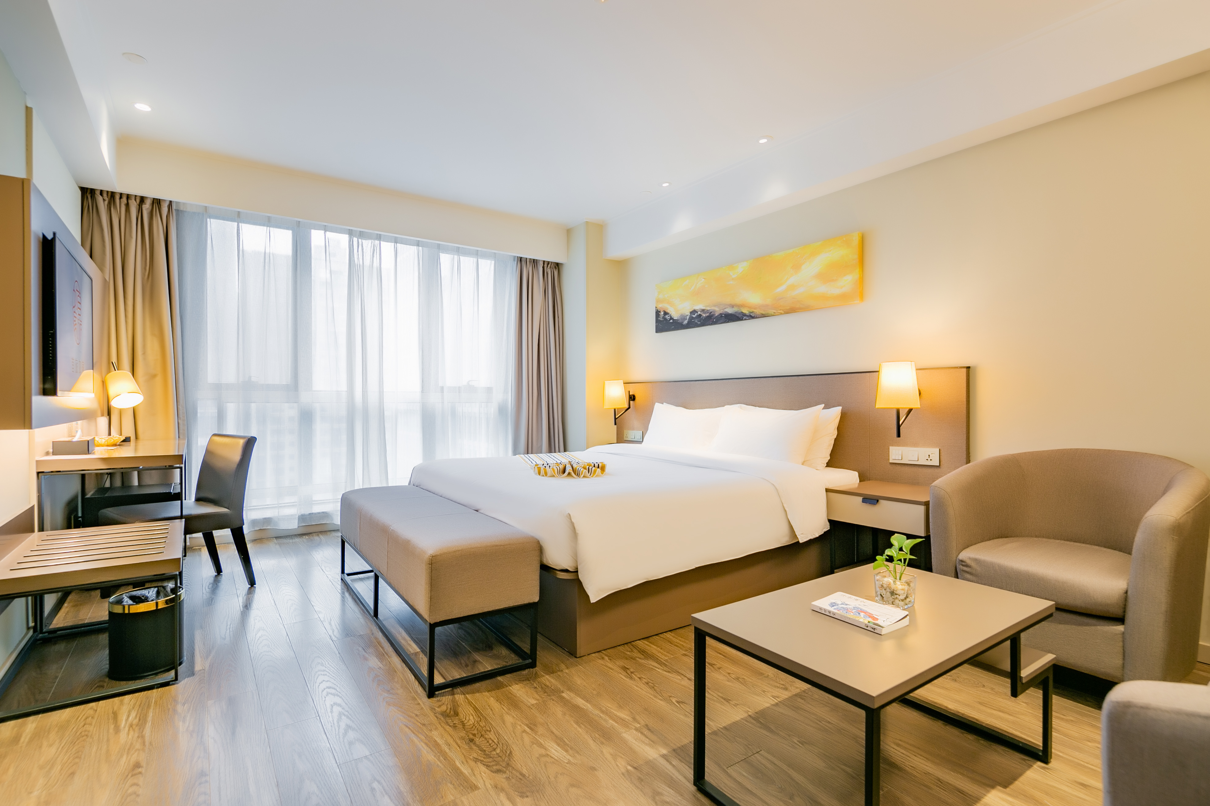 套房（景观落地窗+品牌床垫+徕芬吹风机）