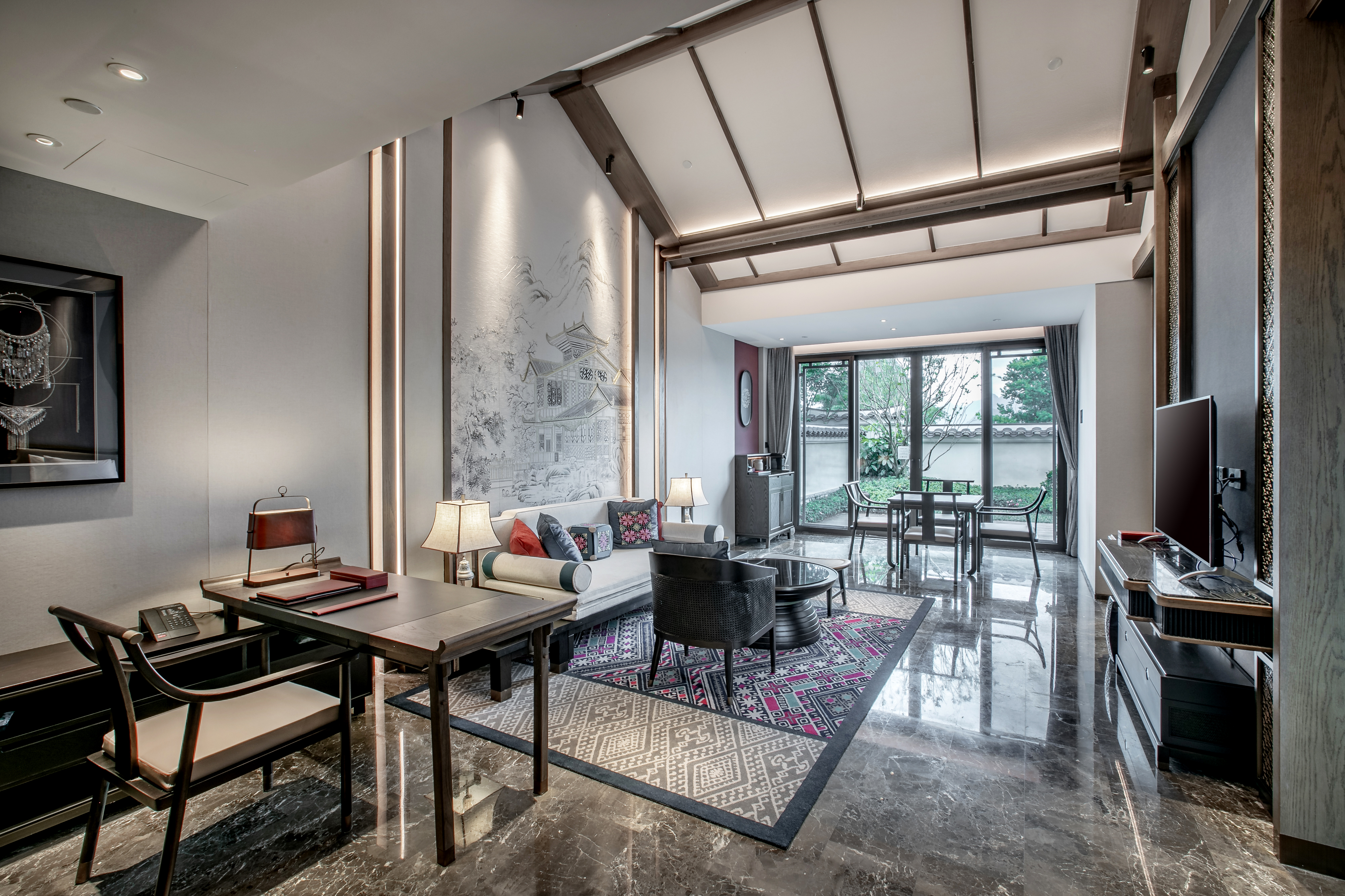 庭院露台双床单卧别墅