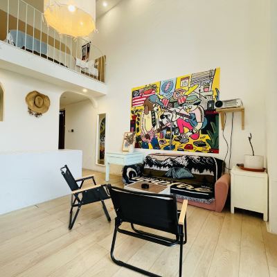 景行·露營風loft舒適三床房+高空觀景+小冰箱 墨景飯店（重慶觀音橋店）優惠