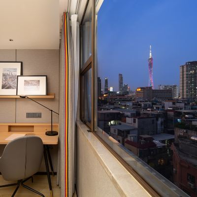 羊城印象輕奢雙床房（廣州塔景+靜謐空間+迷你冰箱） 麗呈朗譽飯店（廣州客村地鐵站廣州塔店）優惠