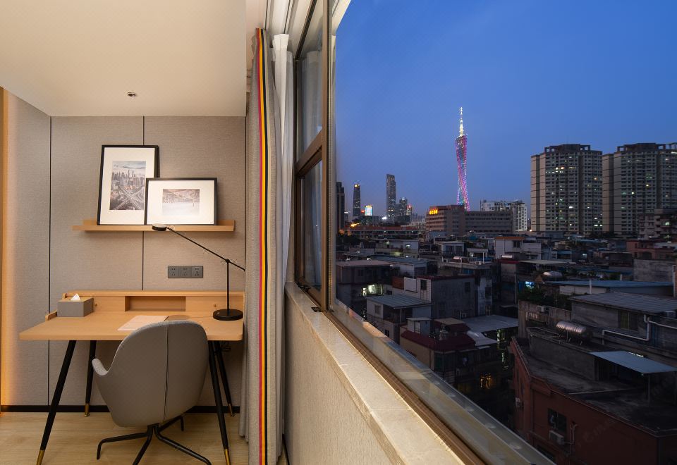 羊城印象轻奢双床房（广州塔景+静谧空间+迷你冰箱）