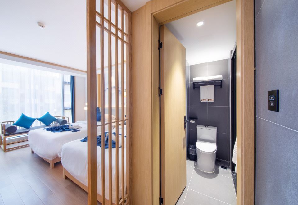 雅致双床房 |智能轻奢+全景落地窗