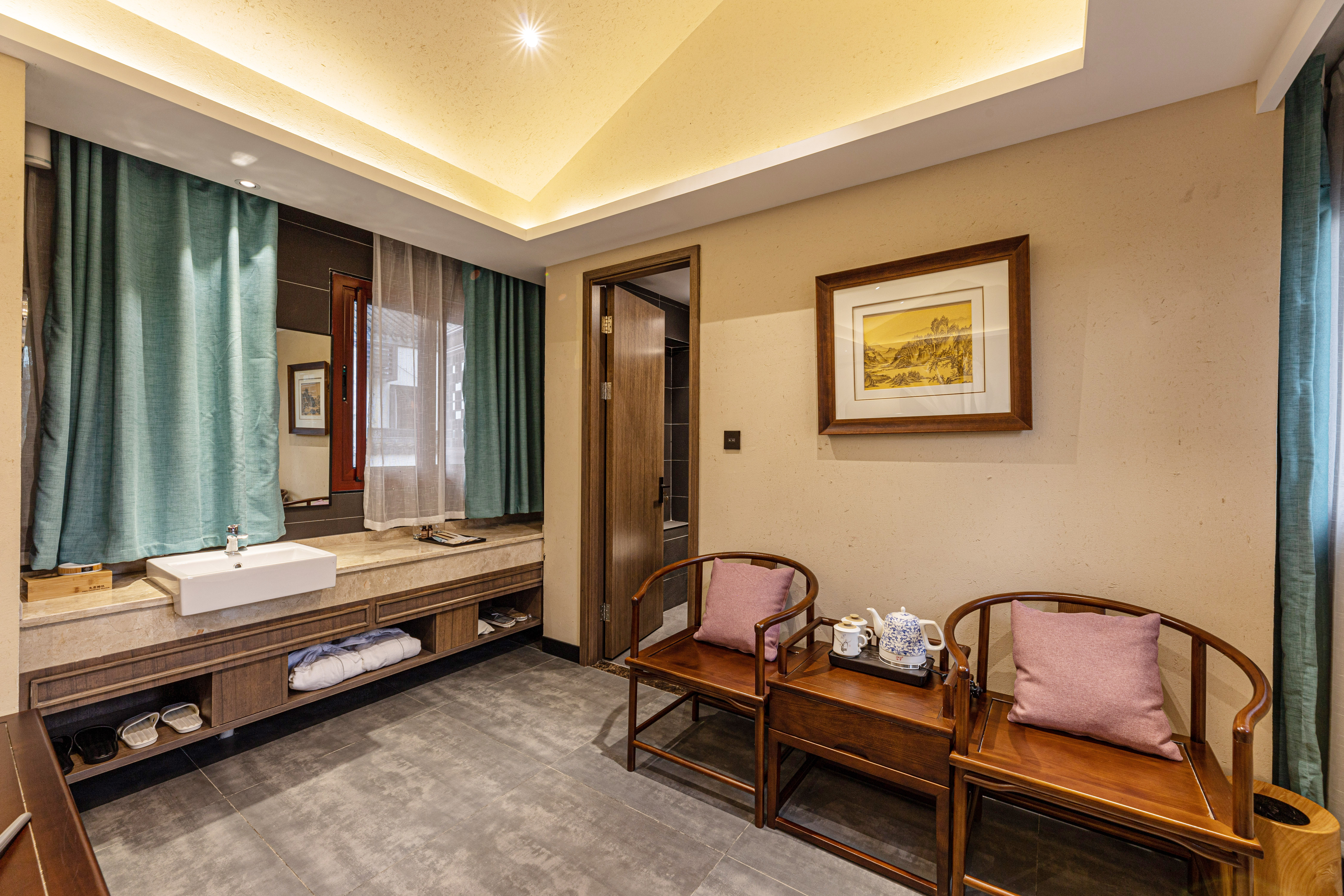 荷花泽?园景豪华大床房