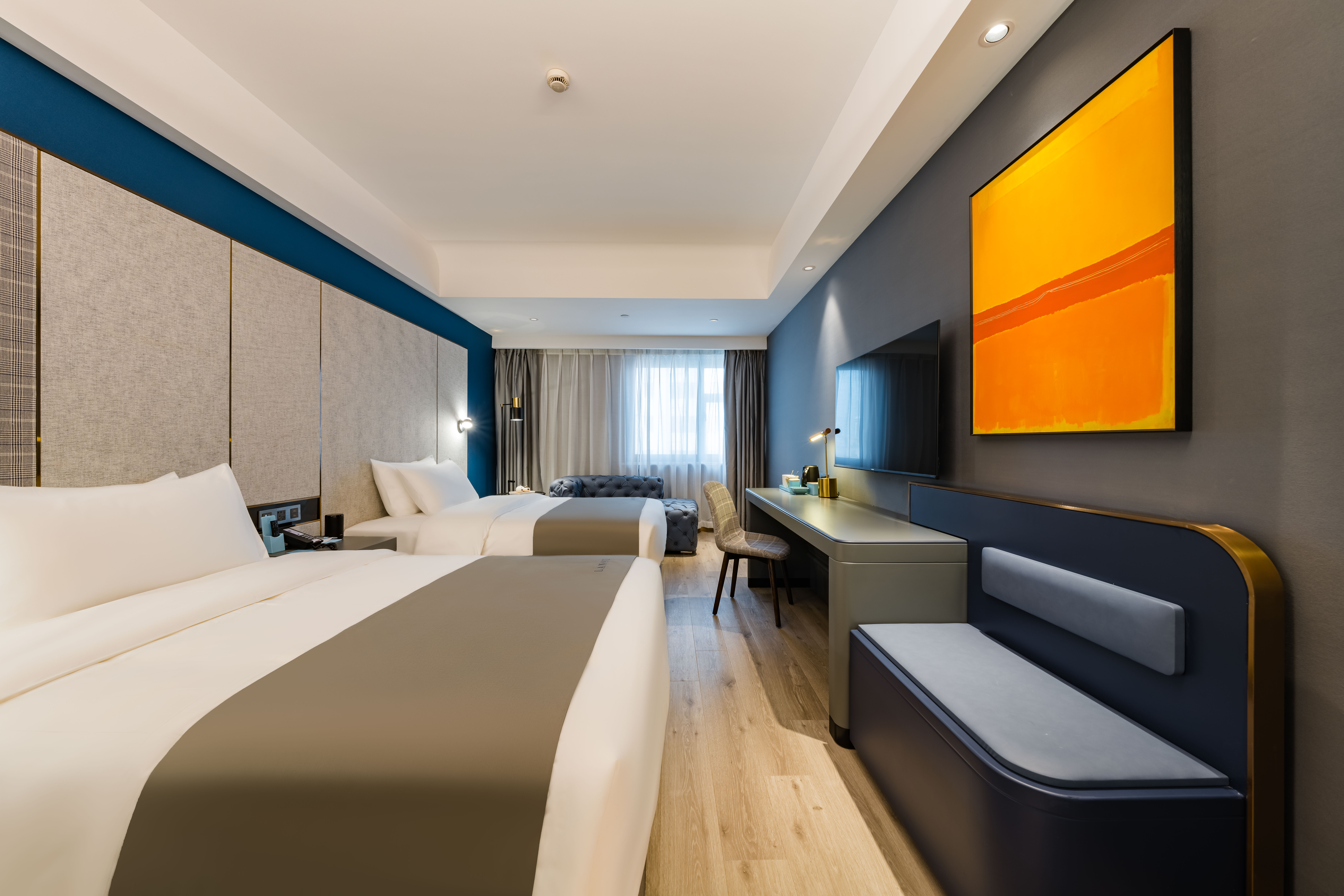 尊贵双床房（金可儿睡眠床垫+全屋智能+小冰箱）