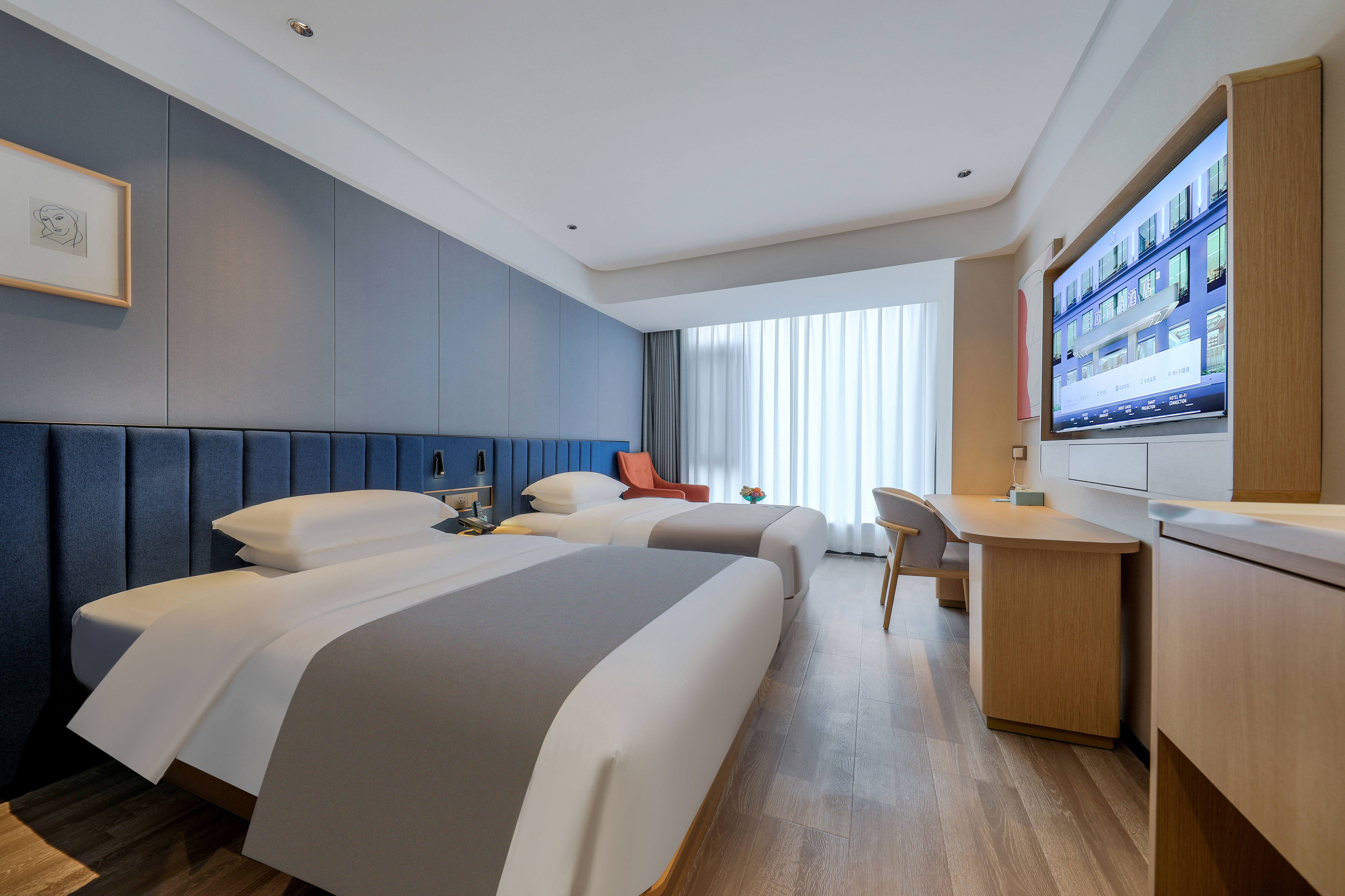 智享·奢华双床房（全屋智能+乳胶床垫+冰箱）