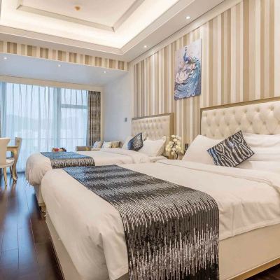 靜逸城景雙床房 廈門天倫海景飯店公寓（雙子塔店）優惠