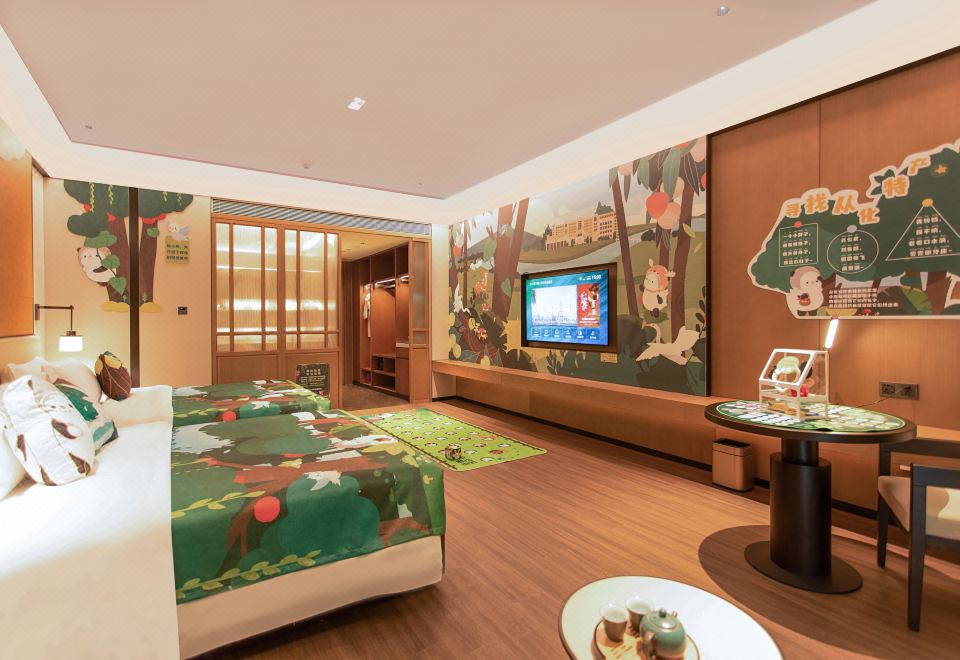 奇幻森林亲子主题双床房-独立泡池