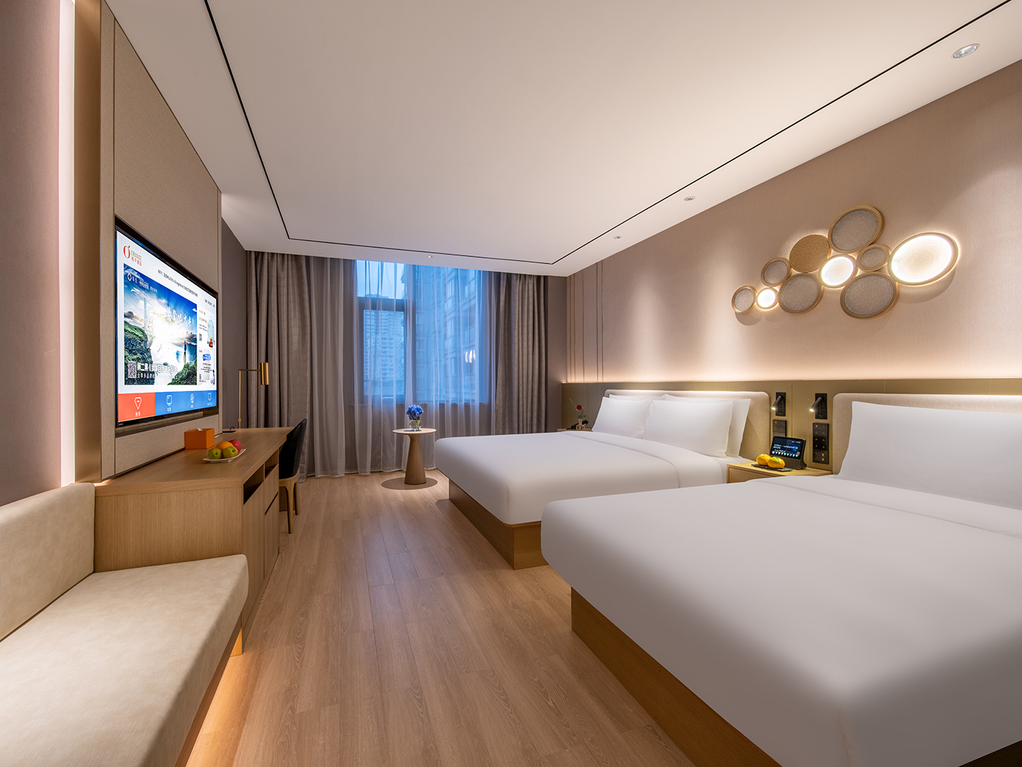 月若流金家庭房【小冰箱+電視投屏】