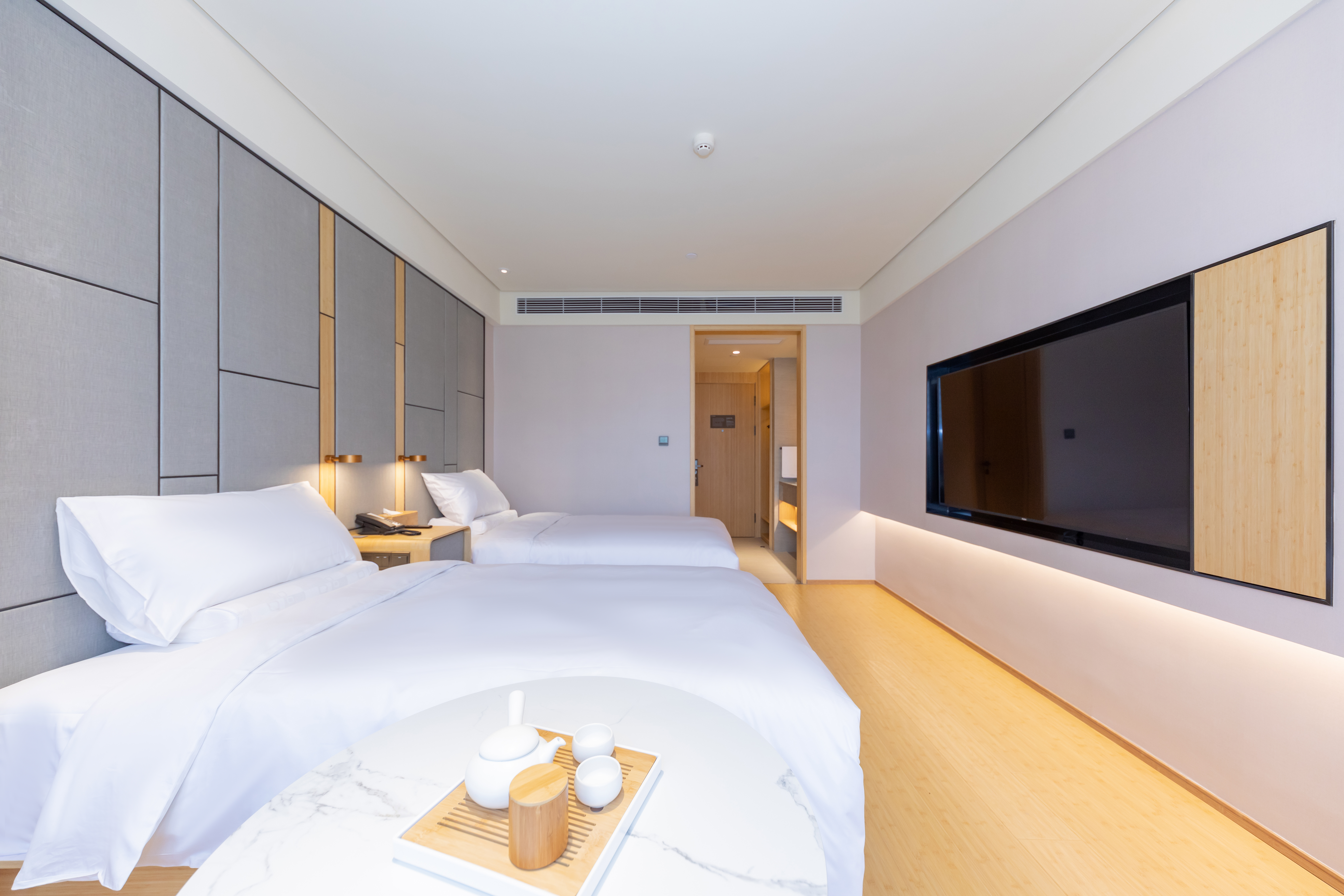 商务双床房（梦百合零压床垫+65寸电视可投屏）